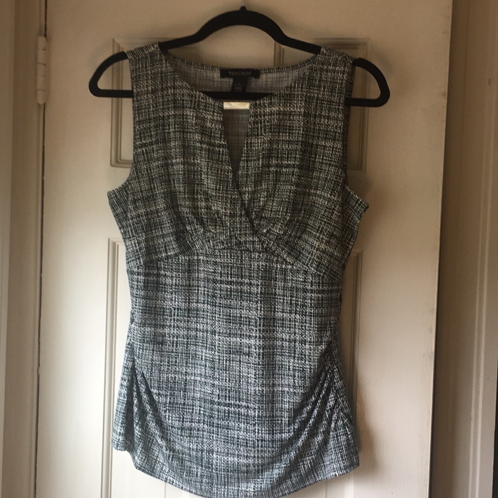 White House Black Market sleeveless vneck top